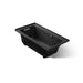 KOHLER K-1947-XHGHL Archer 60" x 30" alcove Heated BubbleMassage air bath and whirlpool, left drain, black black