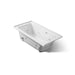 KOHLER K-1947-XHGHL Archer 60" x 30" alcove Heated BubbleMassage air bath and whirlpool, left drain, ice grey
