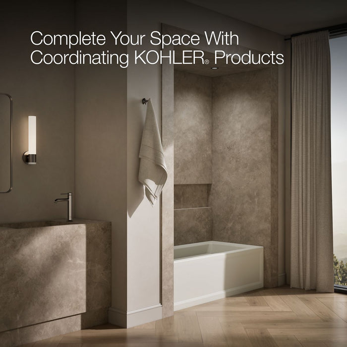 KOHLER K-1948-LA Archer 66" x 32" alcove bath, left drain, biscuit - view 4