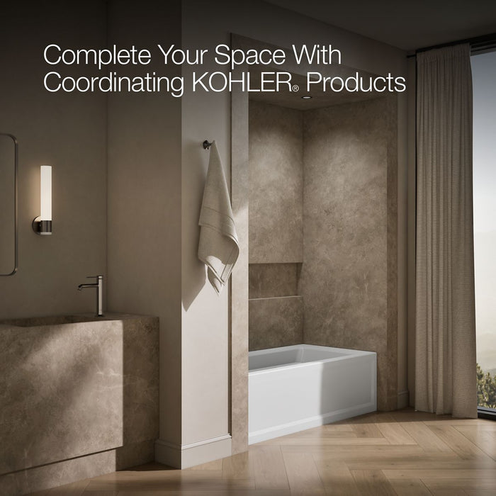 KOHLER K-1948-LA Archer 66" x 32" alcove bath, left drain, white - view 4