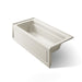 KOHLER K-1948-LAW Archer 66" x 32" alcove bath with Bask heated surface, left drain, biscuit