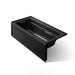KOHLER K-1948-LAW Archer 66" x 32" alcove bath with Bask heated surface, left drain, black black