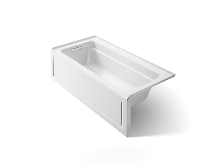 KOHLER K-1948-LAW Archer 66" x 32" alcove bath with Bask heated surface, left drain, white