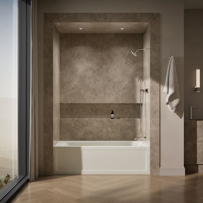 KOHLER K-1948-RA Archer 66" x 32" alcove bath, right drain, biscuit - view 5
