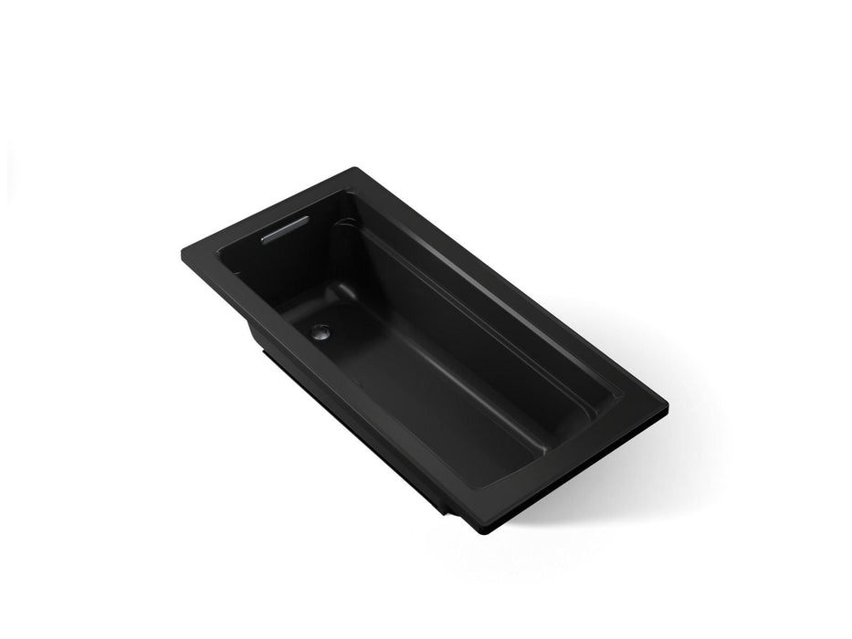 KOHLER K-1948-W1 Archer 66" x 32" drop-in bath with Bask heated surface, black black