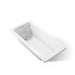 KOHLER K-1948-W1 Archer 66" x 32" drop-in bath with Bask heated surface, white
