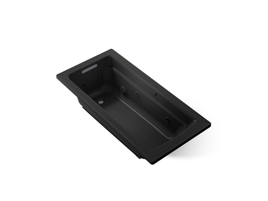 KOHLER K-1949 Archer 66" x 32" drop-in whirlpool, black black