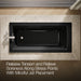 KOHLER K-1949 Archer 66" x 32" drop-in whirlpool, black black - view 5