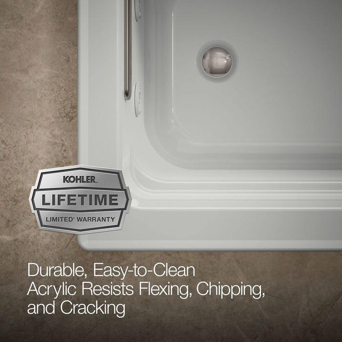 KOHLER K-1949 Archer 66" x 32" drop-in whirlpool, ice grey - view 4