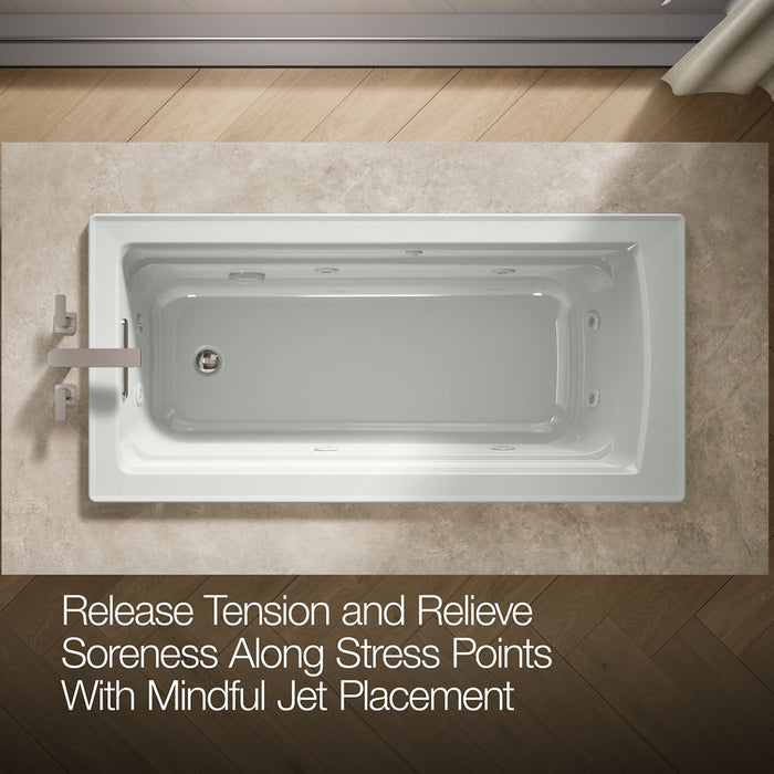 KOHLER K-1949 Archer 66" x 32" drop-in whirlpool, ice grey - view 5