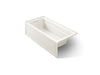 KOHLER K-1949-GHLA Archer 66" x 32" alcove Heated BubbleMassage air bath, left drain, biscuit