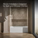 KOHLER K-1949-GHLA Archer 66" x 32" alcove Heated BubbleMassage air bath, left drain, white - view 2