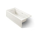 KOHLER K-1949-GHLAW Archer 66" x 32" alcove Heated BubbleMassage air bath with Bask heated surface, left drain, biscuit