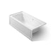 KOHLER K-1949-GHLAW Archer 66" x 32" alcove Heated BubbleMassage air bath with Bask heated surface, left drain, ice grey