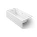 KOHLER K-1949-GHLAW Archer 66" x 32" alcove Heated BubbleMassage air bath with Bask heated surface, left drain, white
