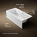 KOHLER K-1949-GHLAW Archer 66" x 32" alcove Heated BubbleMassage air bath with Bask heated surface, left drain, white -...