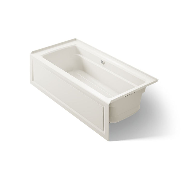 KOHLER K-1949-GHRAW Archer 66" x 32" alcove Heated BubbleMassage air bath with Bask heated surface, right drain, biscuit...