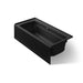 KOHLER K-1949-GHRAW Archer 66" x 32" alcove Heated BubbleMassage air bath with Bask heated surface, right drain, black black