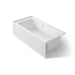 KOHLER K-1949-GHRAW Archer 66" x 32" alcove Heated BubbleMassage air bath with Bask heated surface, right drain, white
