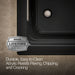 KOHLER K-1949-H Archer 66" x 32" drop-in heated whirlpool bath, black black - view 4