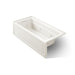 KOHLER K-1949-LA Archer 66" x 32" integral apron whirlpool with integral flange and left-hand drain, biscuit