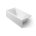 KOHLER K-1949-LA Archer 66" x 32" integral apron whirlpool with integral flange and left-hand drain, ice grey