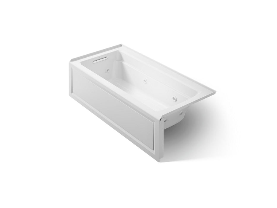 KOHLER K-1949-LA Archer 66" x 32" integral apron whirlpool with integral flange and left-hand drain, ice grey