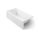 KOHLER K-1949-LA Archer 66" x 32" integral apron whirlpool with integral flange and left-hand drain, white