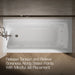 KOHLER K-1949-LA Archer 66" x 32" integral apron whirlpool with integral flange and left-hand drain, white - view 3