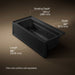 KOHLER K-1949-RA Archer 66" x 32" alcove whirlpool, right drain, black black - view 5