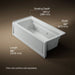 KOHLER K-1949-RA Archer 66" x 32" alcove whirlpool, right drain, ice grey - view 5