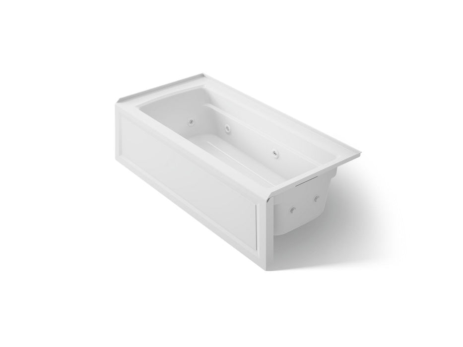KOHLER K-1949-RA Archer 66" x 32" alcove whirlpool, right drain, white
