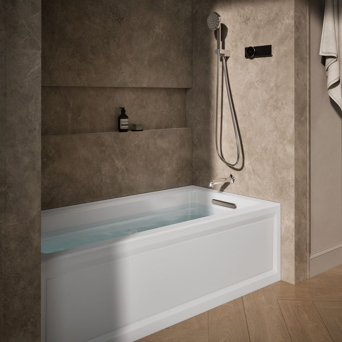 KOHLER K-1949-RA Archer 66" x 32" alcove whirlpool, right drain, white - view 3