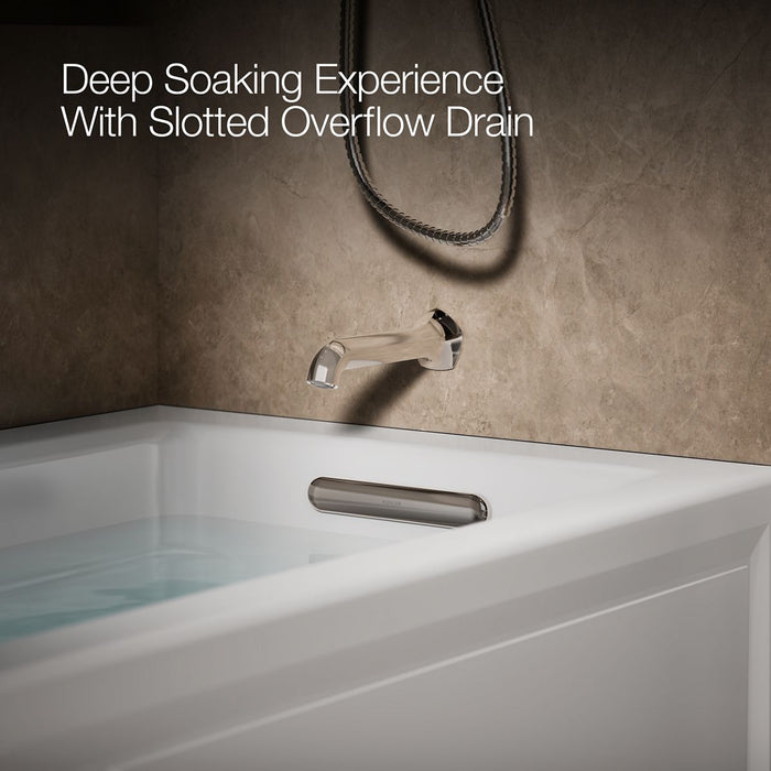 KOHLER K-1949-RA Archer 66" x 32" alcove whirlpool, right drain, white - view 4