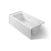 KOHLER K-1949-RAW Archer 66" x 32" alcove whirlpool bath with Bask heated surface, right drain, ice grey