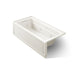KOHLER K-1949-XGHLA Archer 66" x 32" alcove Heated BubbleMassage air bath and whirlpool, left drain, biscuit