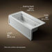 KOHLER K-1949-XGHLA Archer 66" x 32" alcove Heated BubbleMassage air bath and whirlpool, left drain, ice grey - view 5