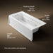 KOHLER K-1949-XGHLA Archer 66" x 32" alcove Heated BubbleMassage air bath and whirlpool, left drain, white - view 5