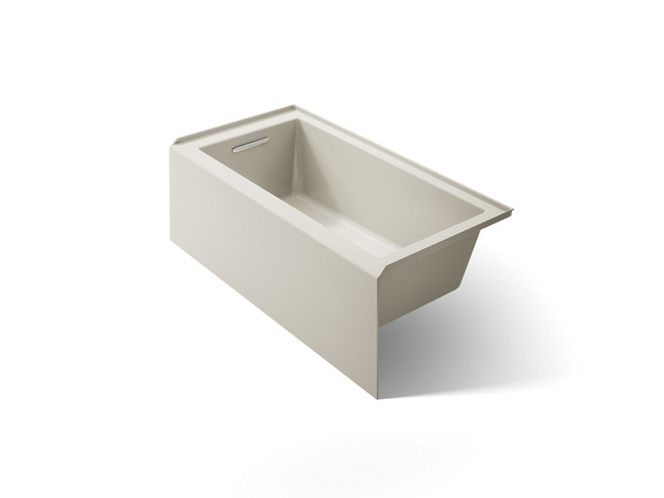 KOHLER K-1956-LA Underscore 60" x 30" alcove bath, left drain, biscuit