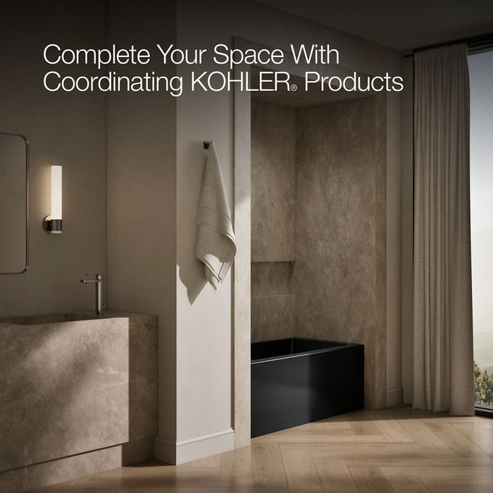 KOHLER K-1956-LA Underscore 60" x 30" alcove bath, left drain, black black - view 4