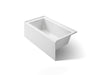 KOHLER K-1957-LA Underscore 60" x 32" alcove bath, left drain, white