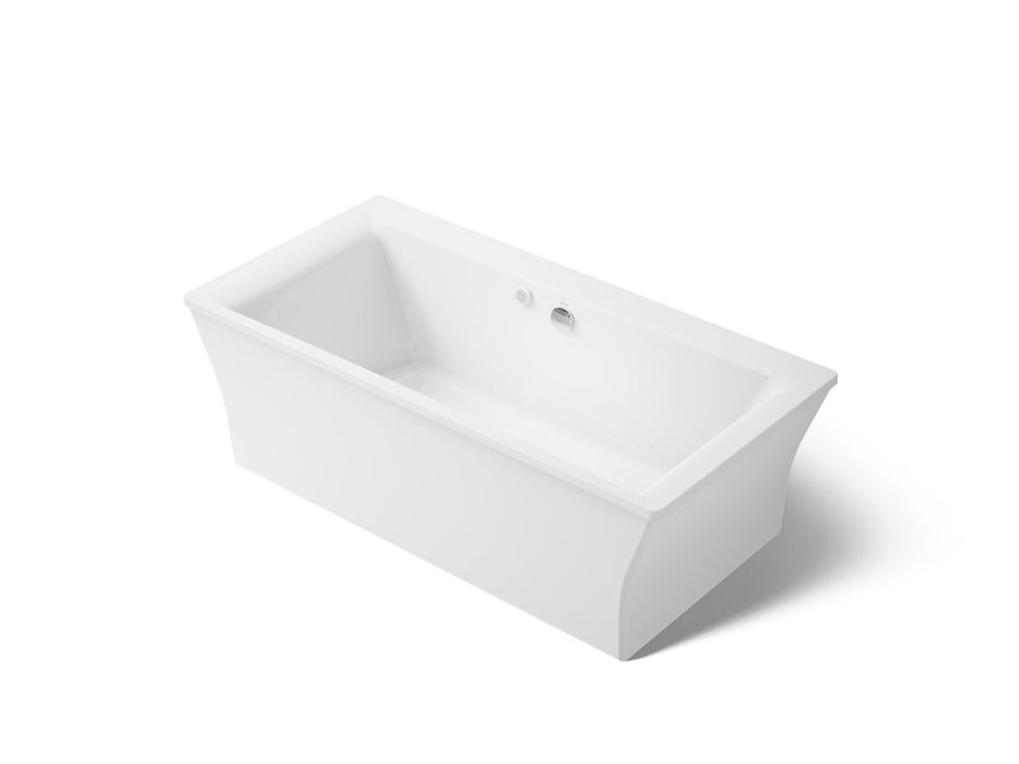 KOHLER K-1959-GH Stargaze 72" x 36" freestanding Heated BubbleMassage air bath with fluted shroud, white