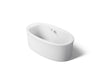 KOHLER K-1966-GHW Sunstruck 65-1/2" x 35-1/2" freestanding Heated BubbleMassage air bath with Bask heated surface and...