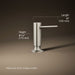 3/4 view of product with dimensions