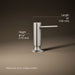 3/4 view of product with dimensions