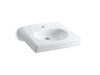 KOHLER K-1997-1N Brenham Wall-mount or concealed carrier arm mount commercial bathroom sink with single faucet hole and...