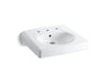 KOHLER K-1997-8 Brenham Wall-mount or concealed carrier arm mount commercial bathroom sink with widespread faucet holes,...