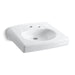 KOHLER K-1997-SS1NR Brenham Wall-mount or concealed carrier arm mount commercial bathroom sink with single faucet hole,...