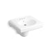 KOHLER K-1999-SS4 Brenham Wall-mount or concealed carrier arm mount commercial bathroom sink with 4" centerset faucet...