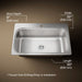 KOHLER K-20060-1 Verse 33" top-mount single-bowl kitchen sink, stainless steel - view 4